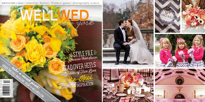 Bella Figura real wedding featured in Well Wed Spring 2014 issue 