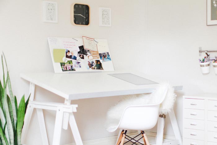 Bella Figura designer Chelsea Petaja's workspace 