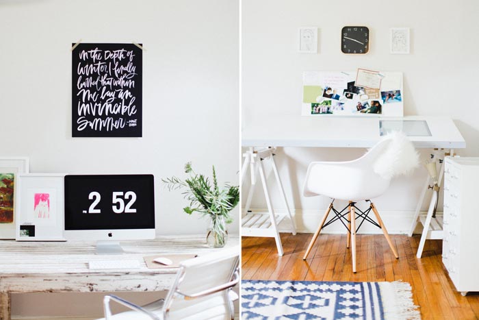 Bella Figura designer Chelsea Petaja's workspace